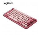 TECLADO LOGITECH POP KEYS MULTI-DEVICE WIRELESS/BT CORAL ROSE (920-010715)-P